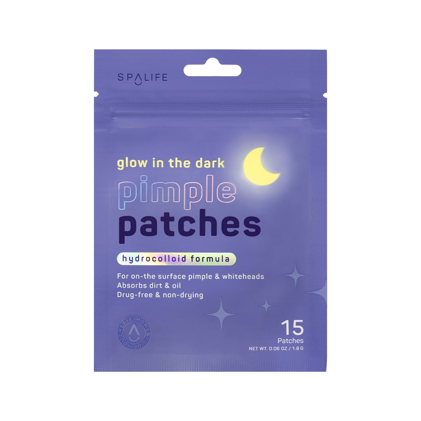 Glow in the Dark Moons Hydrocolloid Pimple Patches | 15 Ct