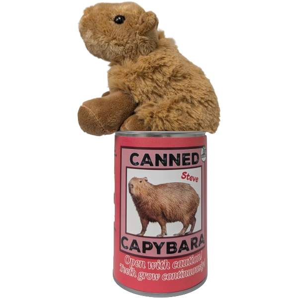 Steve the Canned Capybara | Plush with Jokes