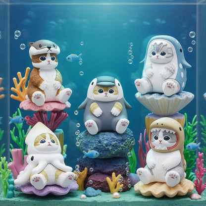 Mofusand Sitting Aquarium Cats Blind Box | One Random