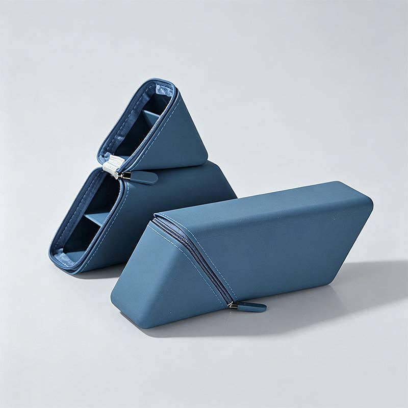 Triangular Standing Silicone Pencil Case