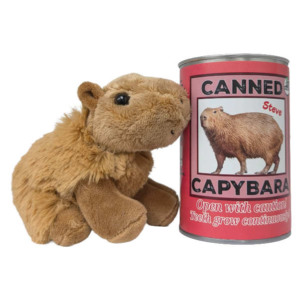 Steve the Canned Capybara | Plush with Jokes