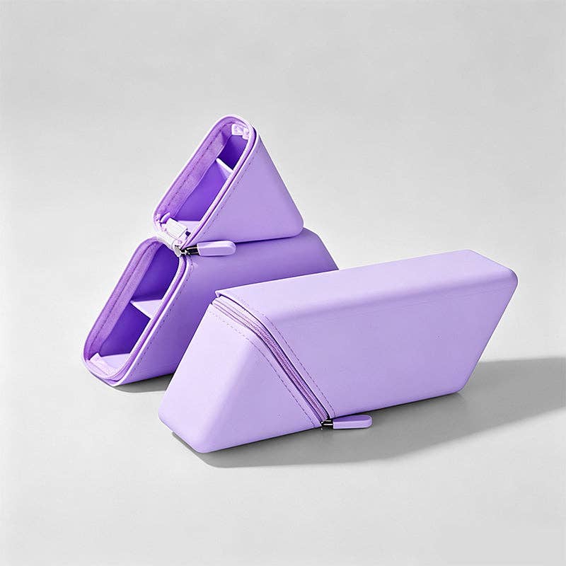 Triangular Standing Silicone Pencil Case