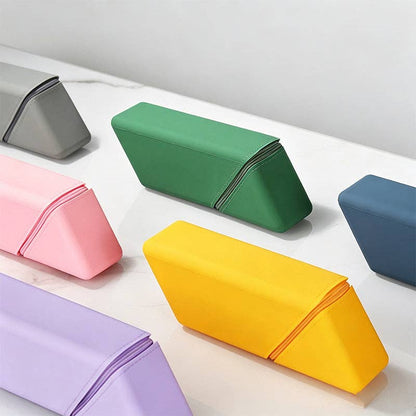 Triangular Standing Silicone Pencil Case